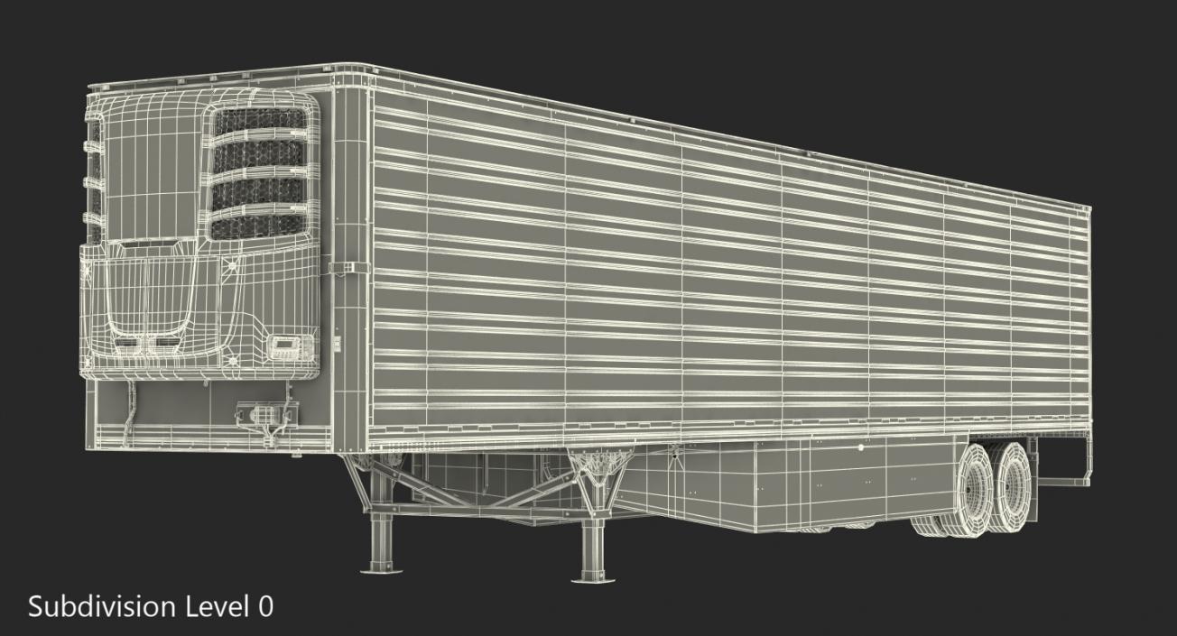 Vanguard Reefer Trailer with Thermo King C600 Rigged 3D