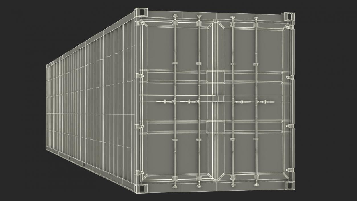 Standard Shipping Cargo Container 48 Ft 3D model