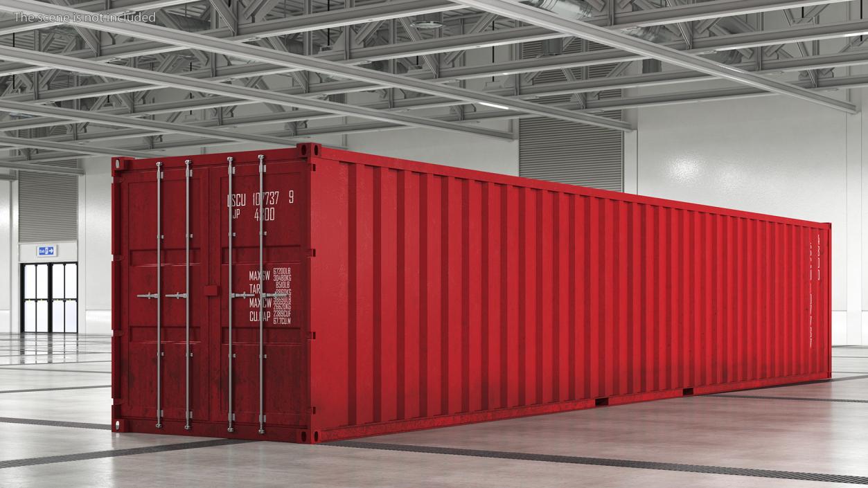 Standard Shipping Cargo Container 48 Ft 3D model