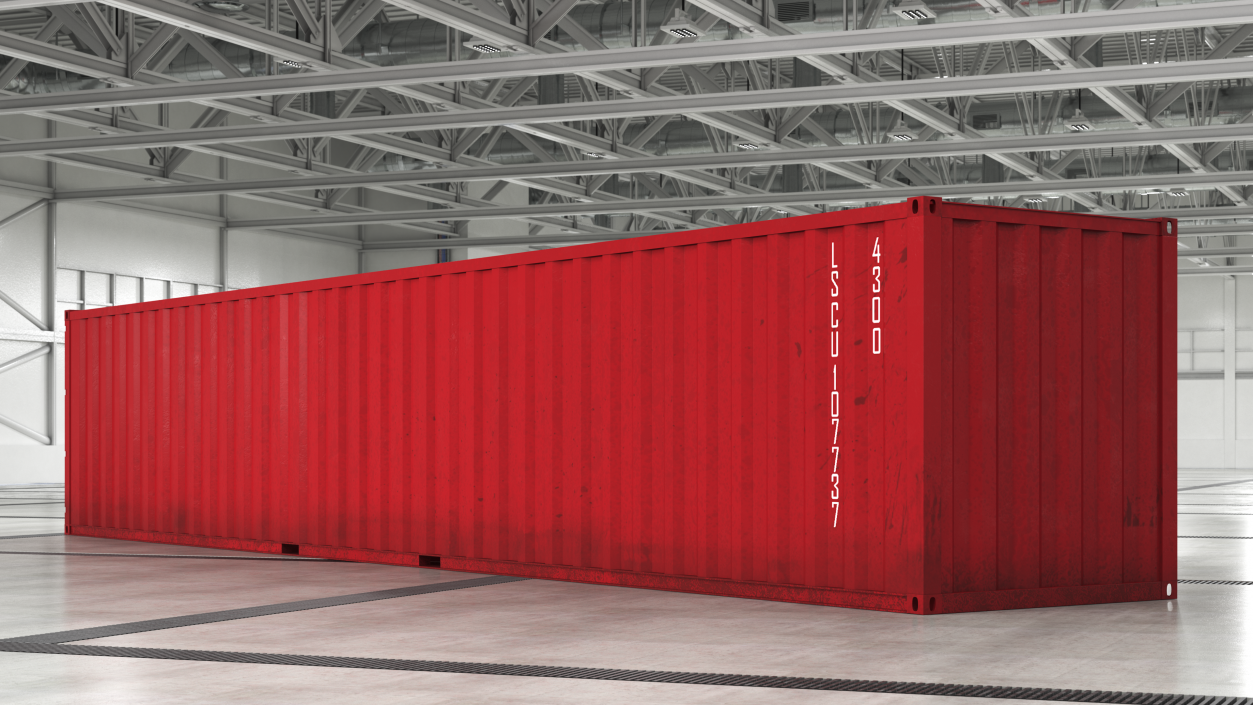 Standard Shipping Cargo Container 48 Ft 3D model