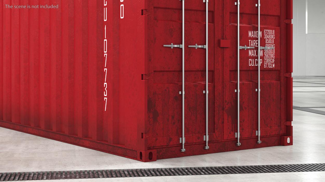 Standard Shipping Cargo Container 48 Ft 3D model