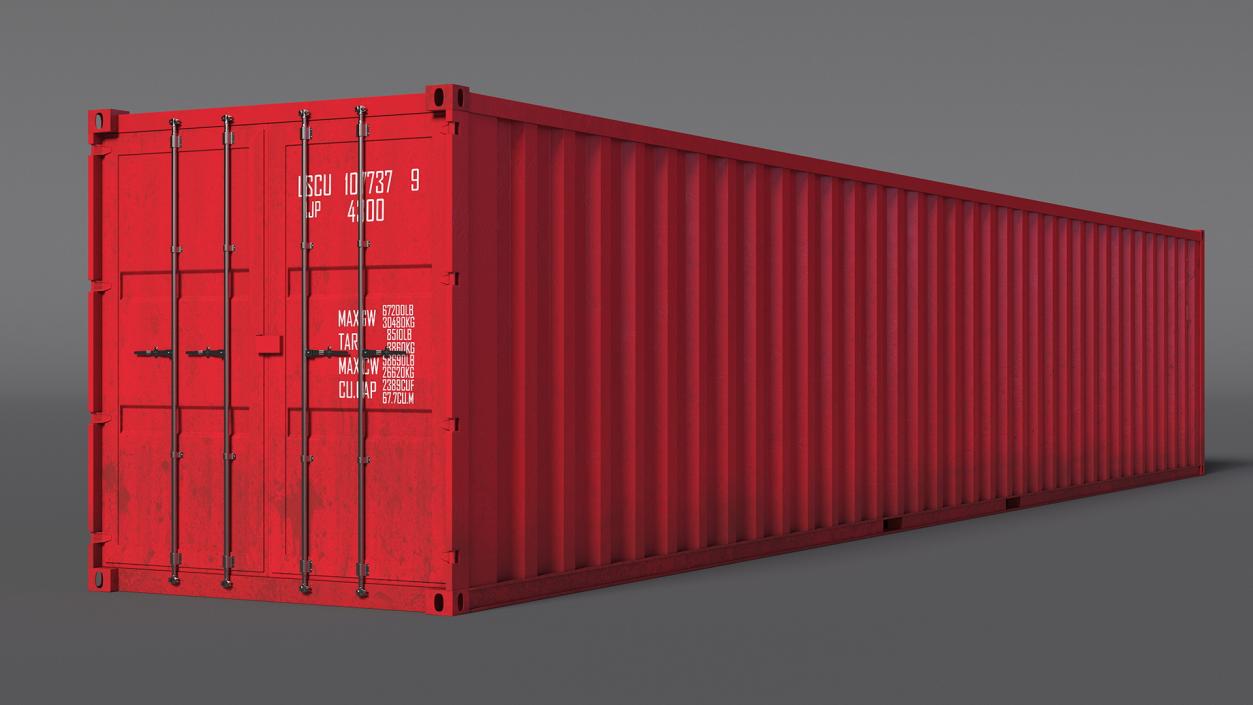 Standard Shipping Cargo Container 48 Ft 3D model