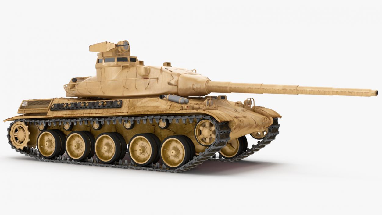 Amx-30 French Army Main Battle Tank Rigged 3D