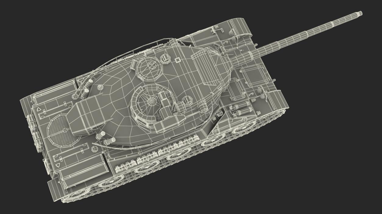 Amx-30 French Army Main Battle Tank Rigged 3D