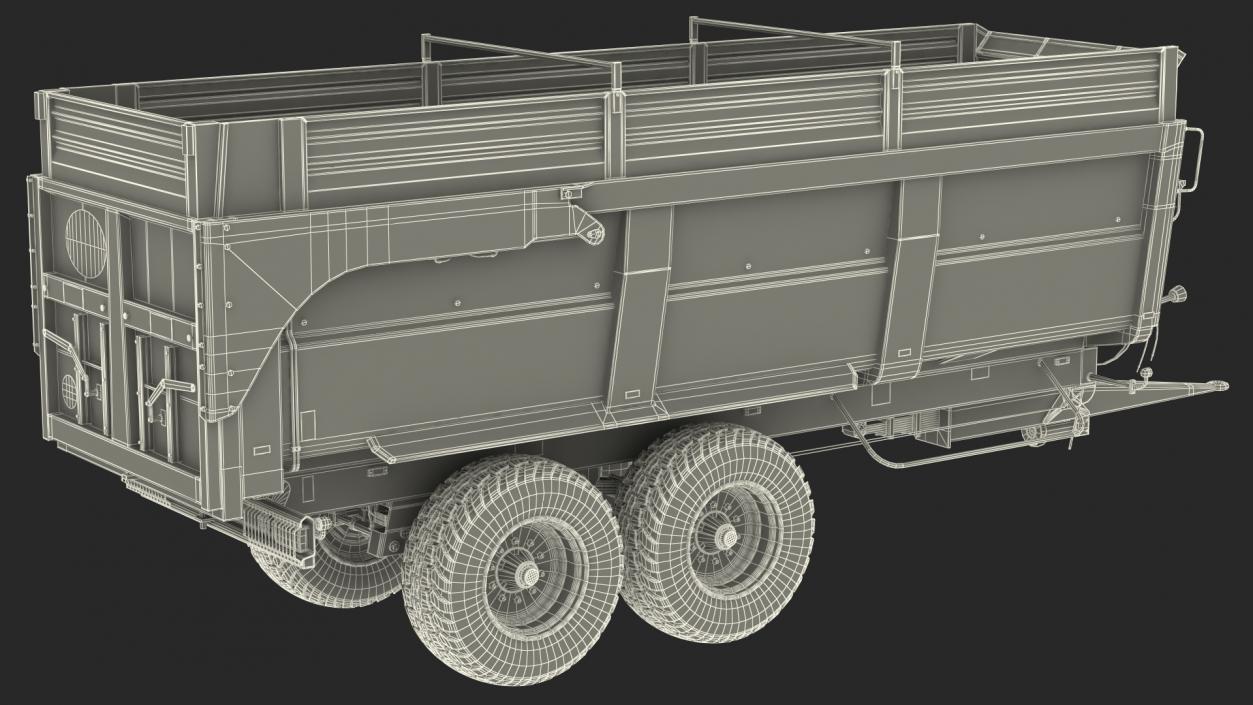 3D Agricultural Tipper Trailer Clean model