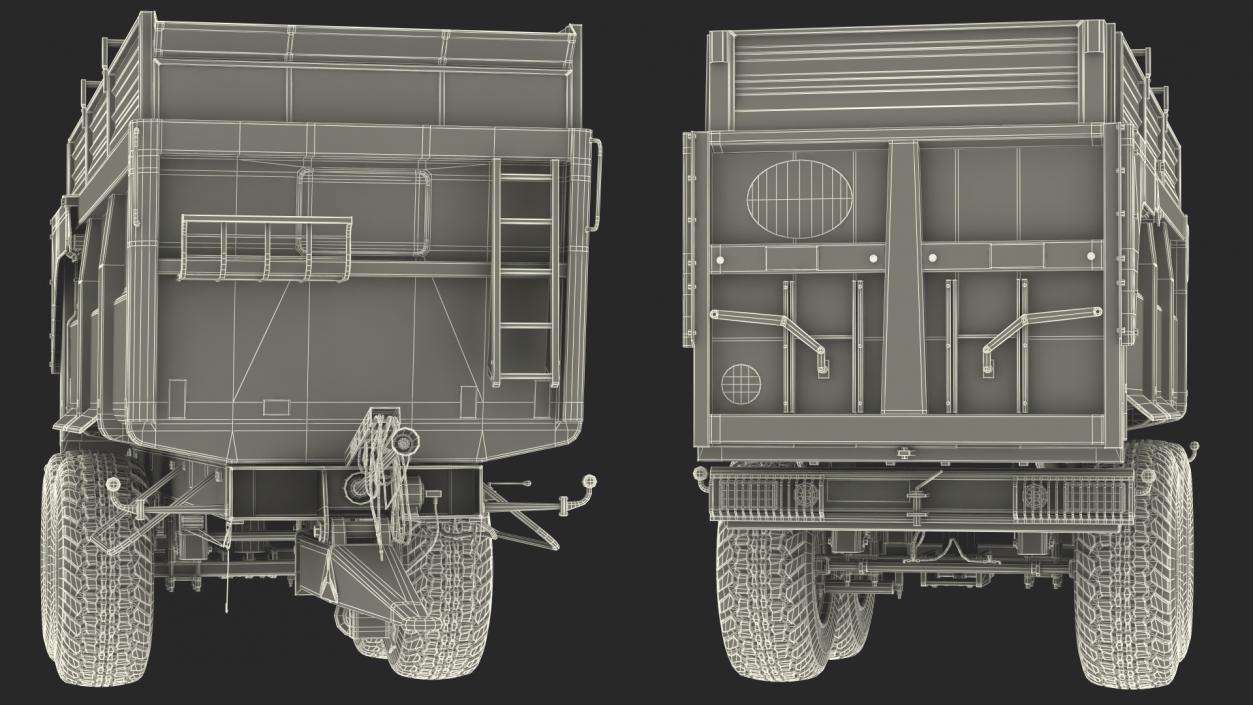 3D Agricultural Tipper Trailer Clean model