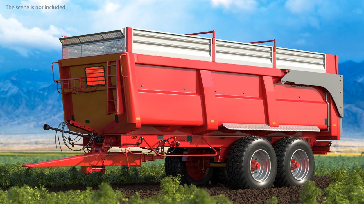 3D Agricultural Tipper Trailer Clean model