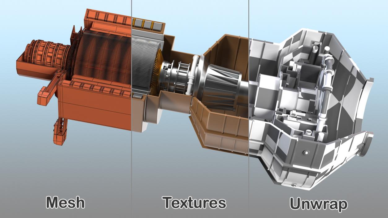 3D Pump Hydro Turbine model