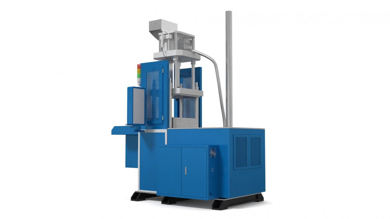 Vertical Plastic Injection Molding Machine Blue 3D