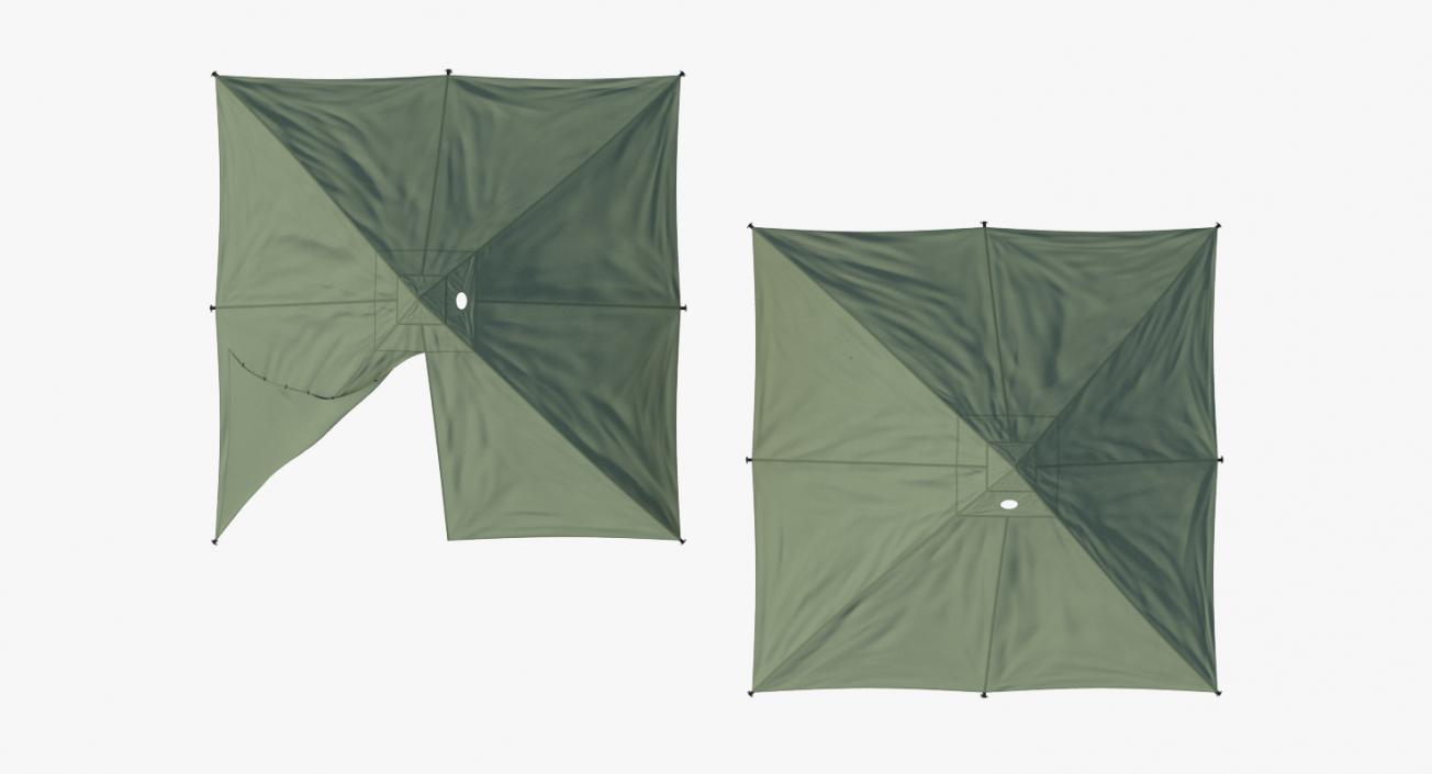 Floorless Camping Tents Collection 3D model