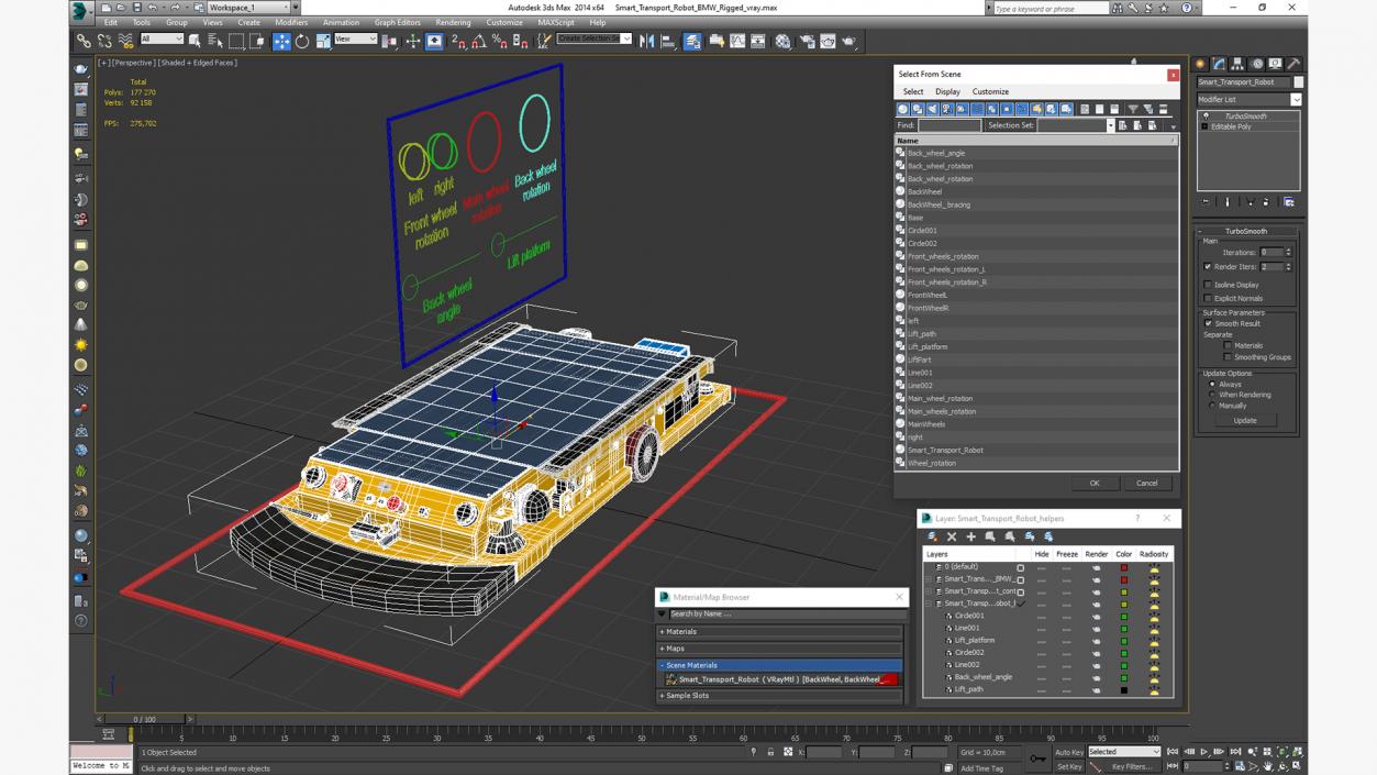 Smart Transport Robot BMW Rigged 3D