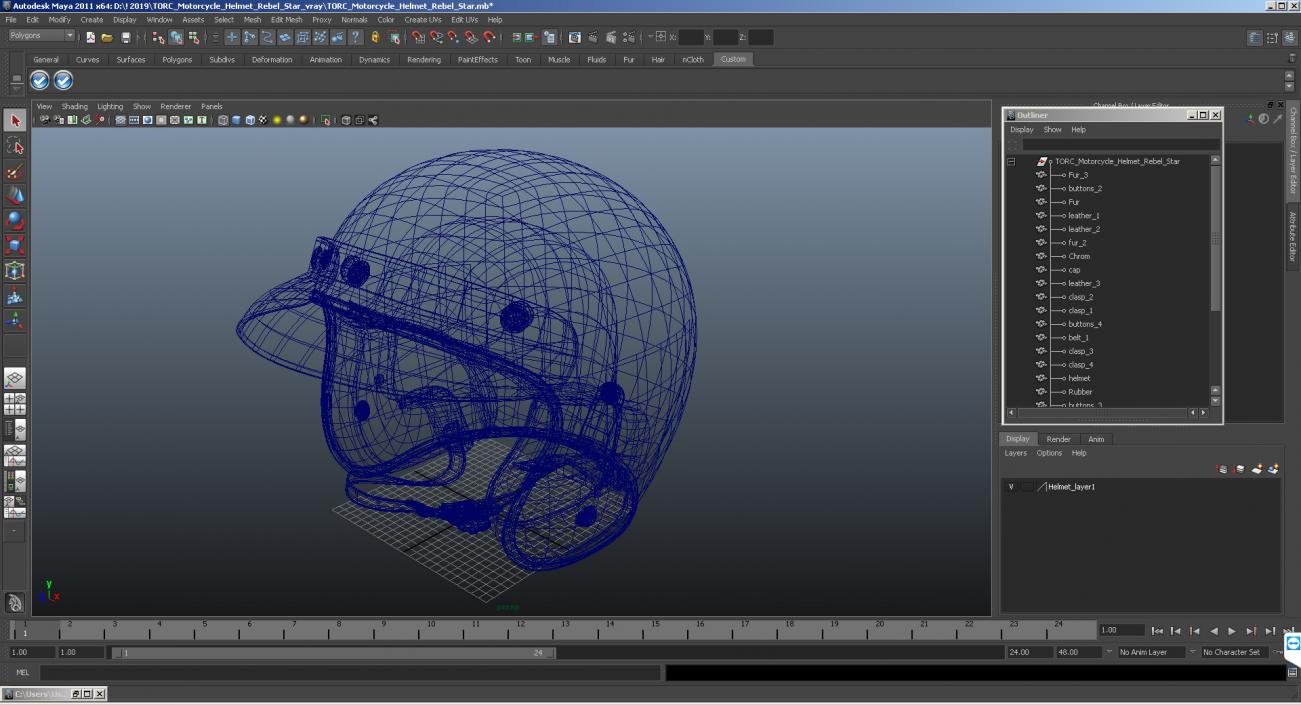 3D model Torc Route 66 Helmet