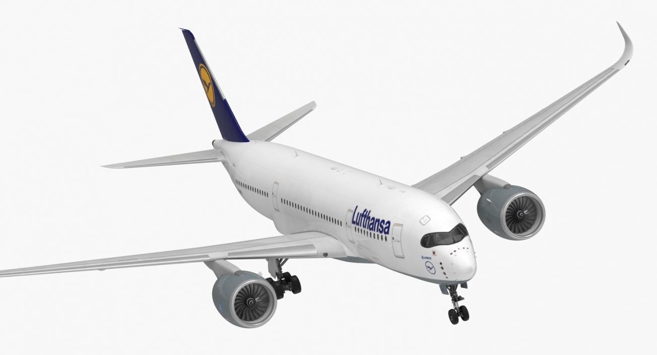 3D model Airbus A350-800 Lufthansa