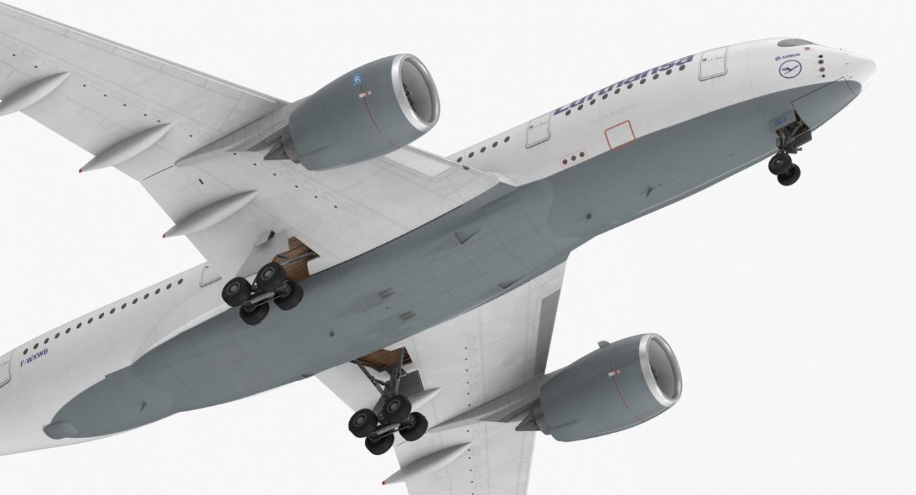 3D model Airbus A350-800 Lufthansa