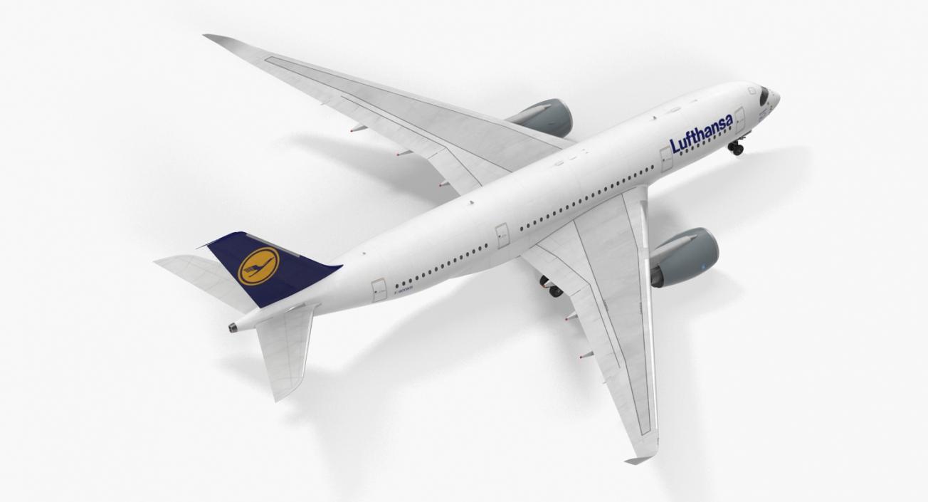 3D model Airbus A350-800 Lufthansa