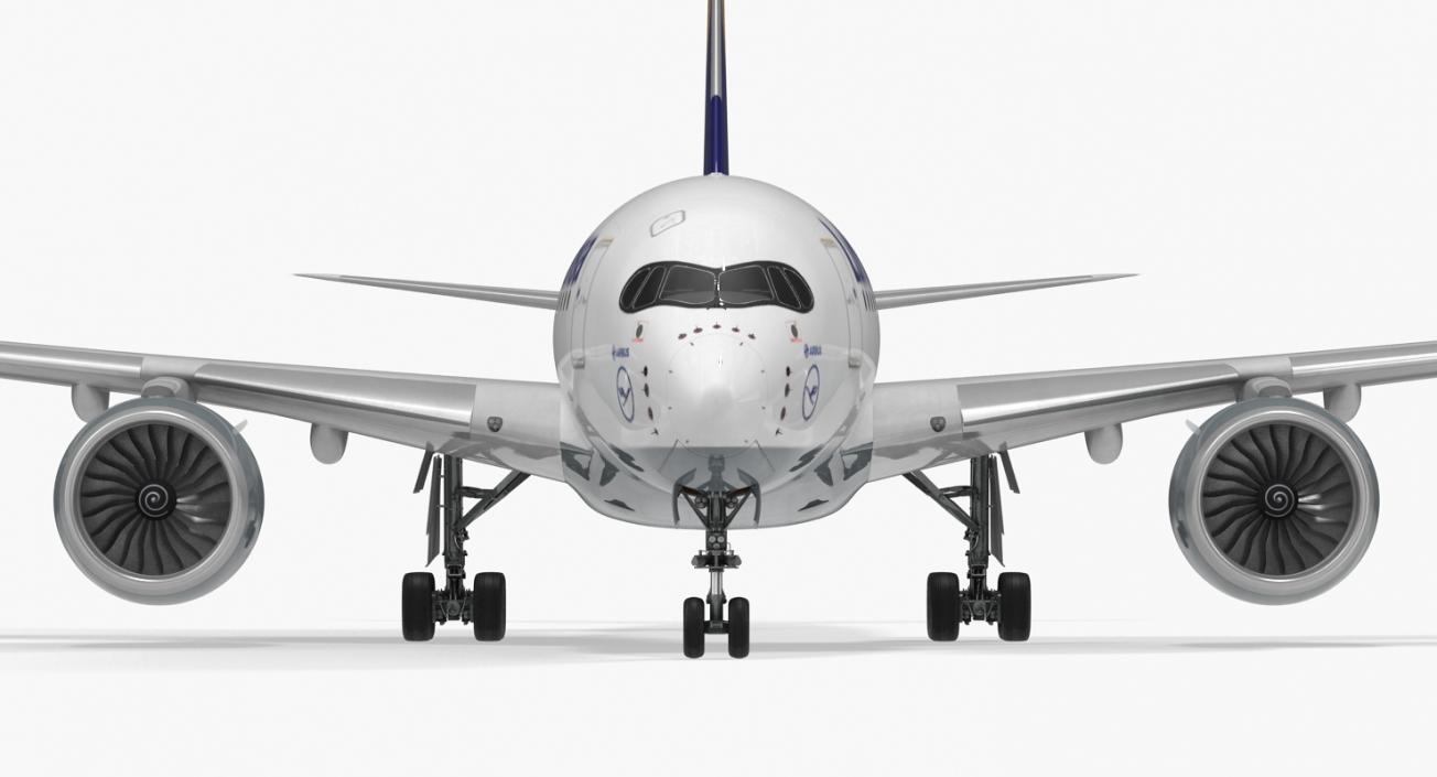 3D model Airbus A350-800 Lufthansa