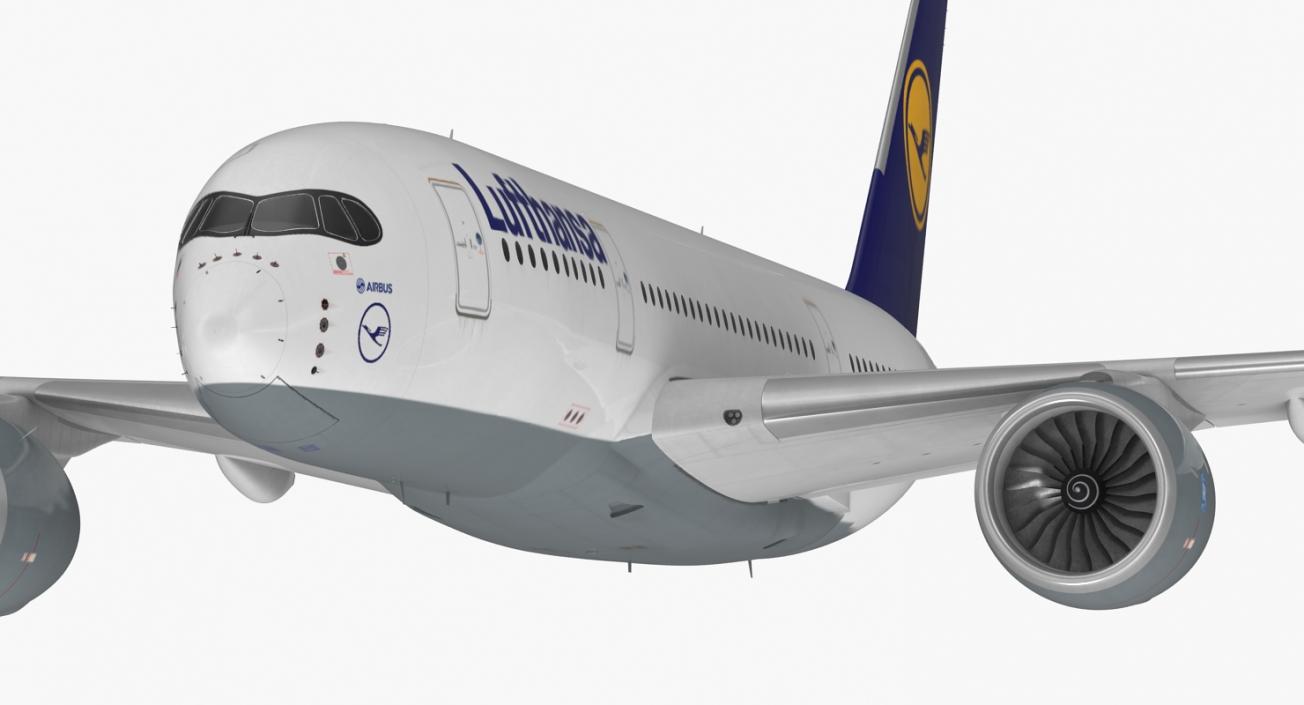 3D model Airbus A350-800 Lufthansa