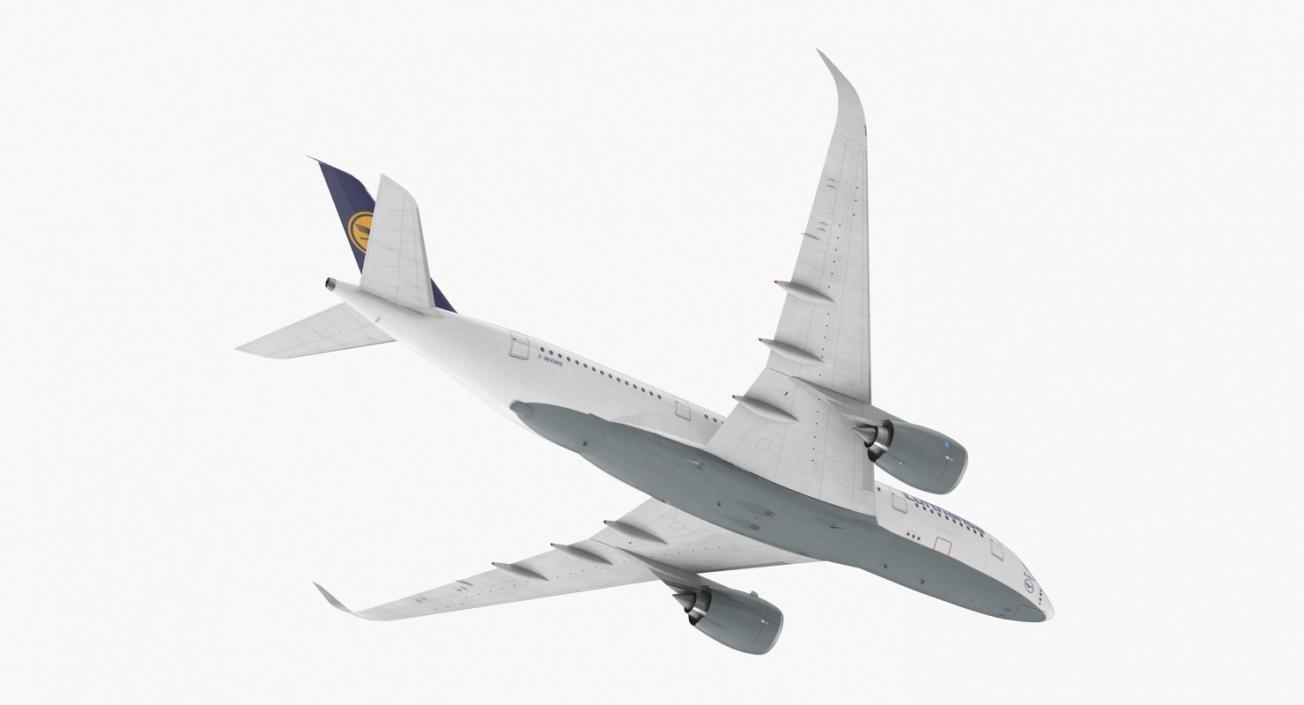 3D model Airbus A350-800 Lufthansa