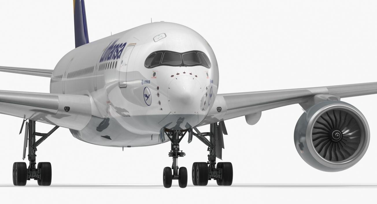 3D model Airbus A350-800 Lufthansa