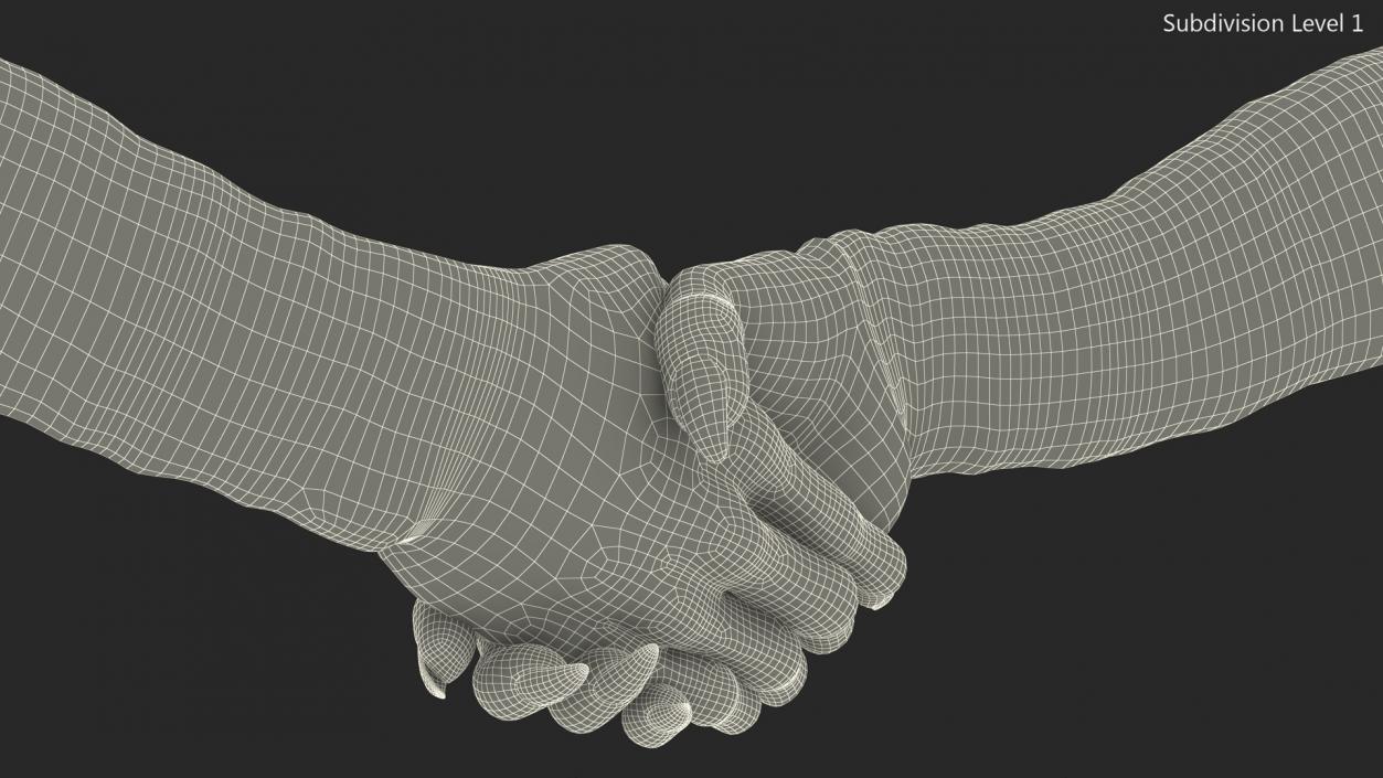 3D model Handshake Green Goblin Hands Rigged