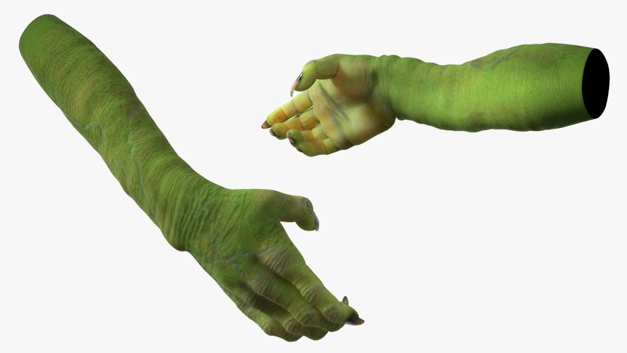 3D model Handshake Green Goblin Hands Rigged