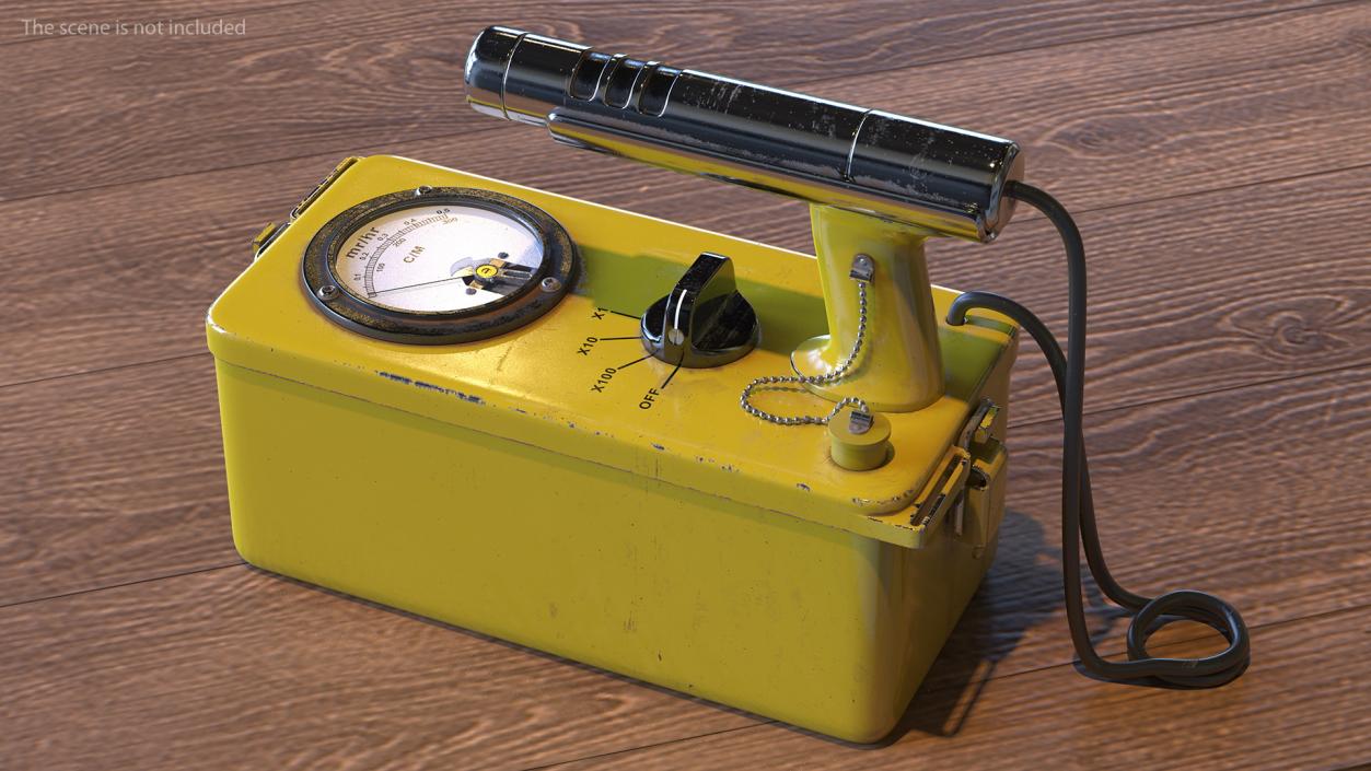 Cold War Geiger Counter Old 3D