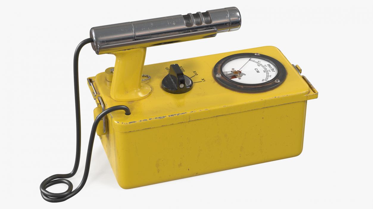 Cold War Geiger Counter Old 3D