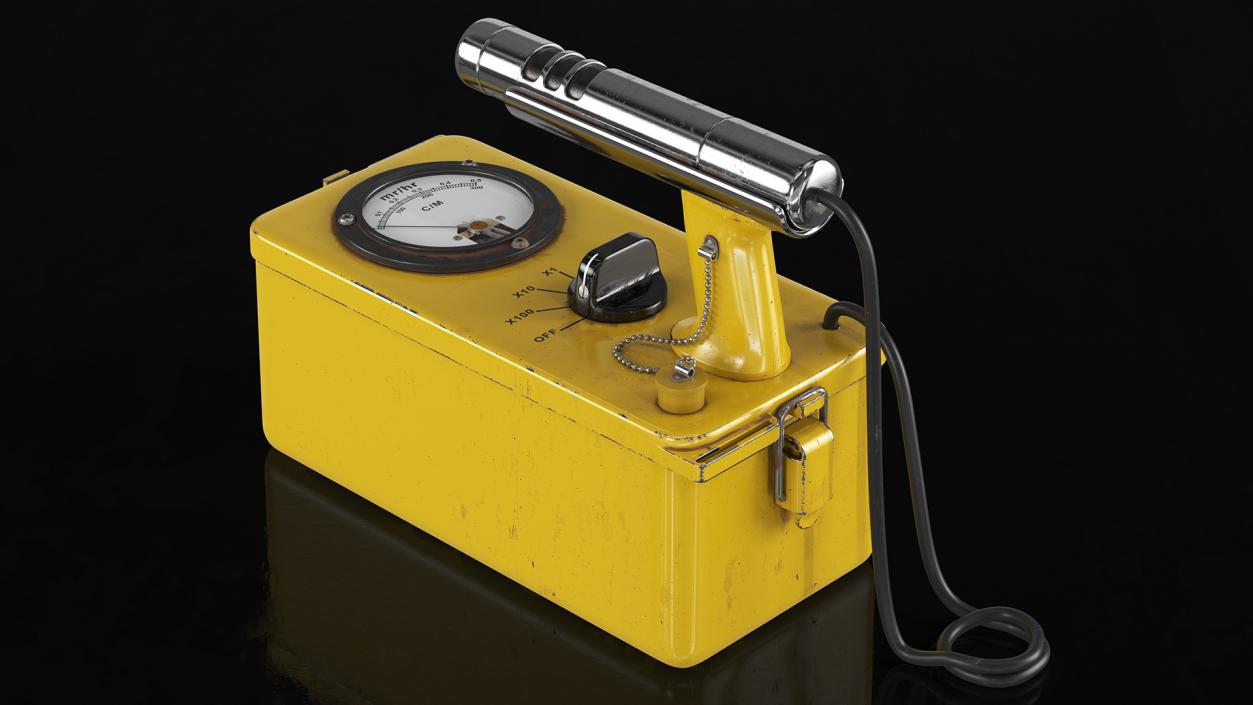 Cold War Geiger Counter Old 3D