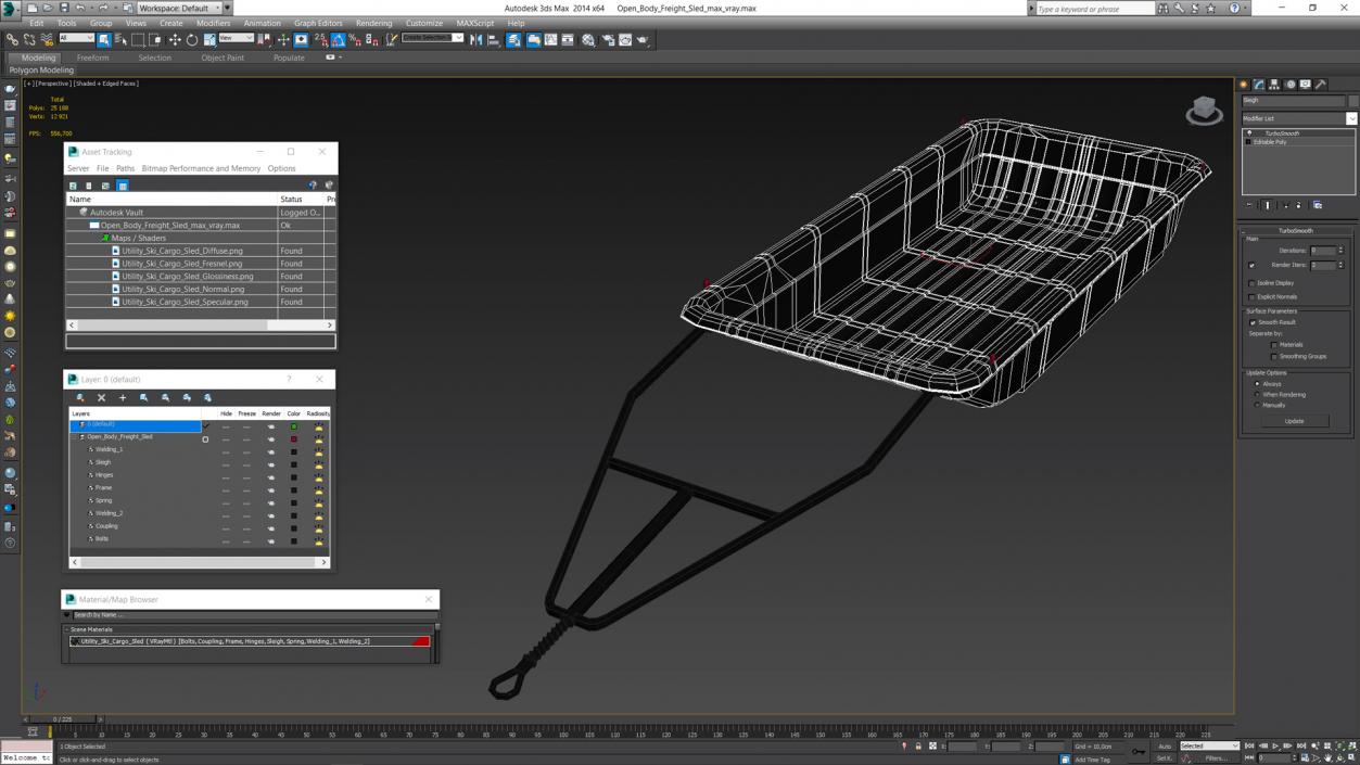 Open Body Freight Sled 3D