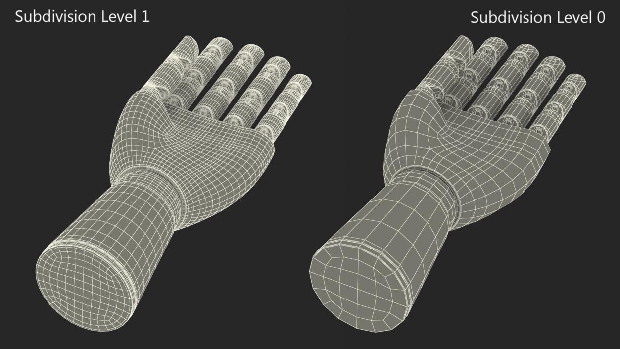 3D model Dark Wood Hand Rigged for Cinema 4D