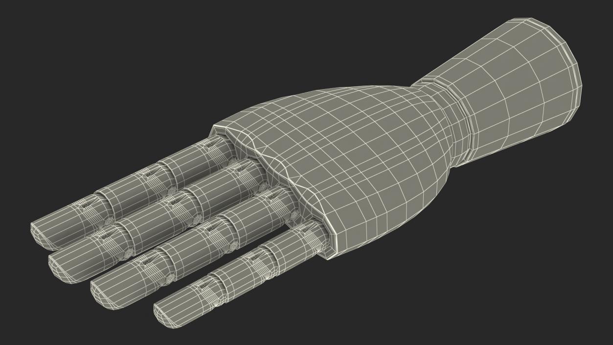 3D model Dark Wood Hand Rigged for Modo