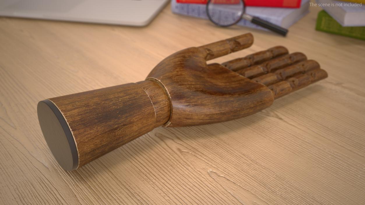 3D model Dark Wood Hand Rigged for Maya