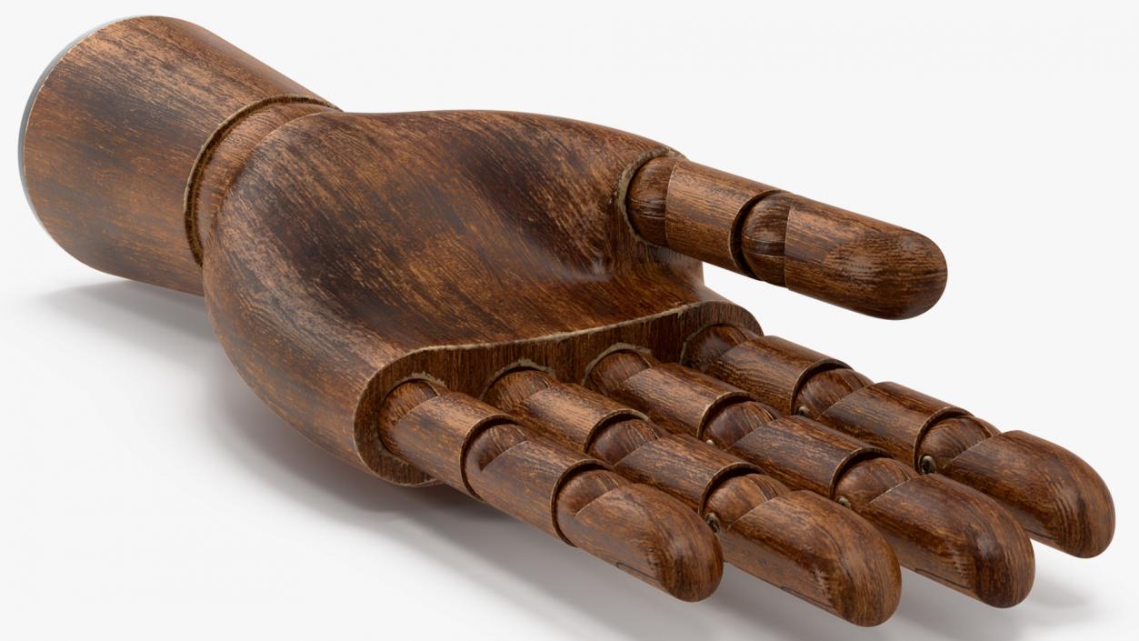 3D model Dark Wood Hand Rigged for Cinema 4D