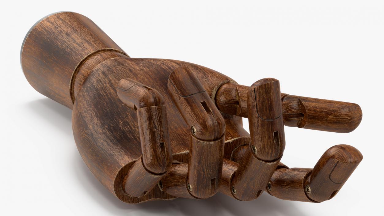 3D model Dark Wood Hand Rigged for Cinema 4D