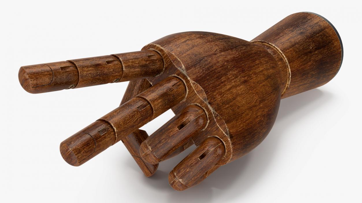 3D model Dark Wood Hand Rigged for Modo