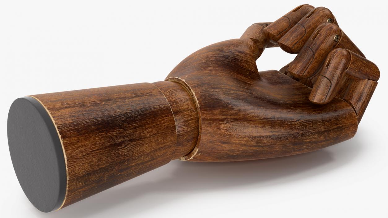 3D model Dark Wood Hand Rigged for Cinema 4D