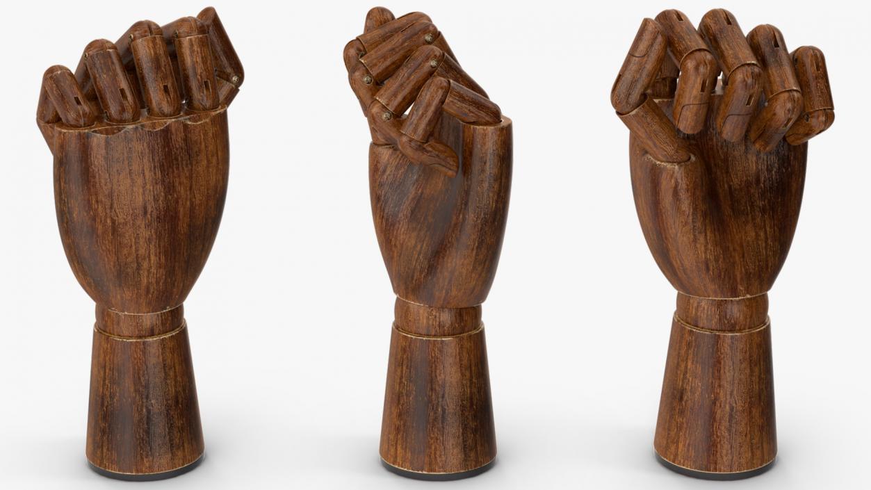 3D model Dark Wood Hand Rigged for Modo