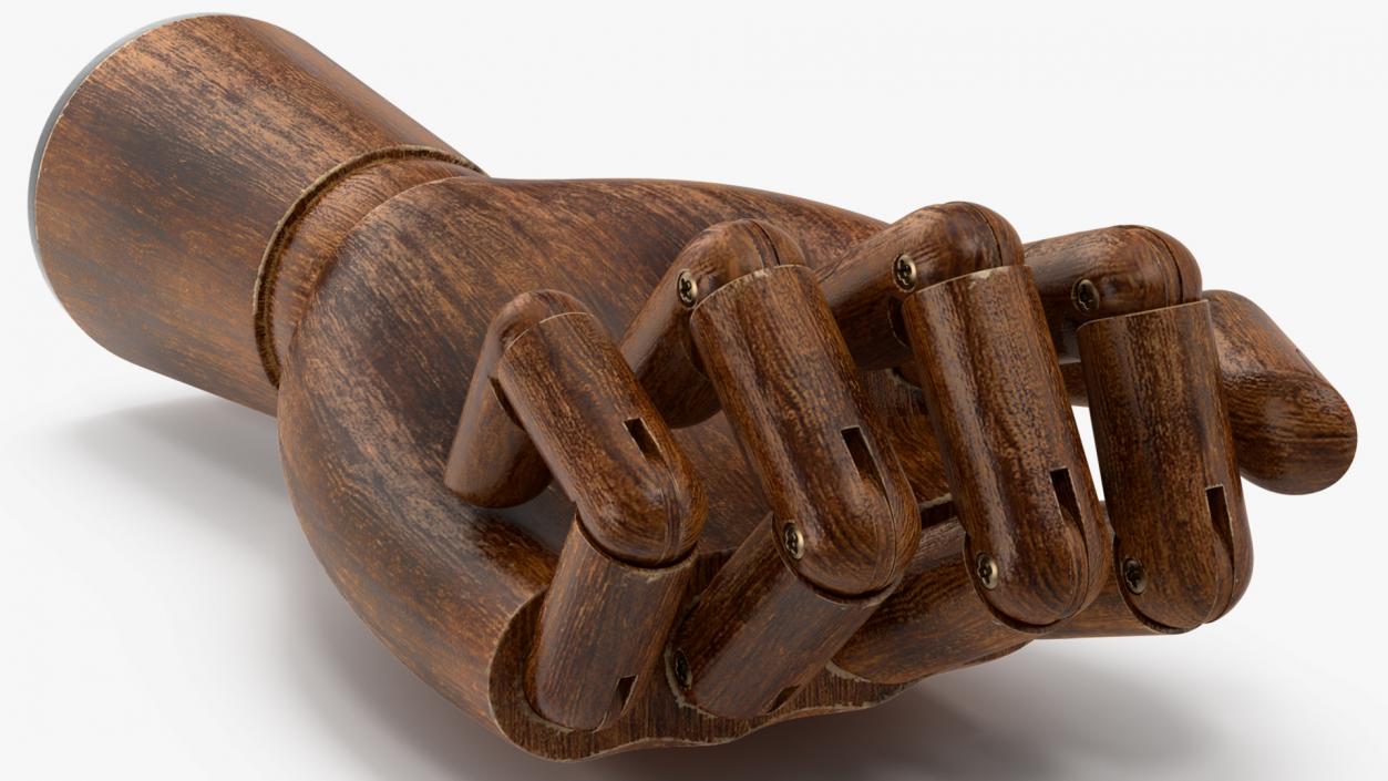 3D model Dark Wood Hand Rigged for Cinema 4D