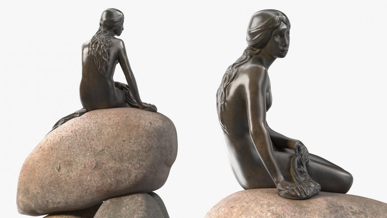 3D model The Little Mermaid Statue