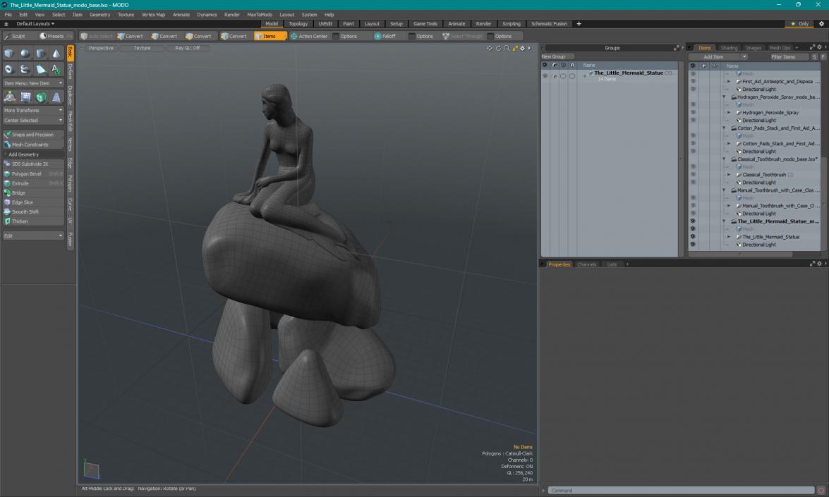 3D model The Little Mermaid Statue