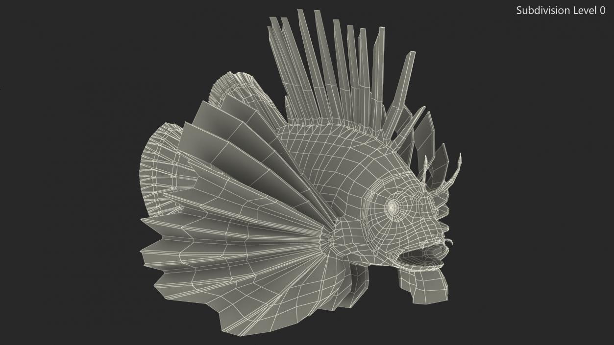 3D Clearfin Lionfish Rigged for Cinema 4D model