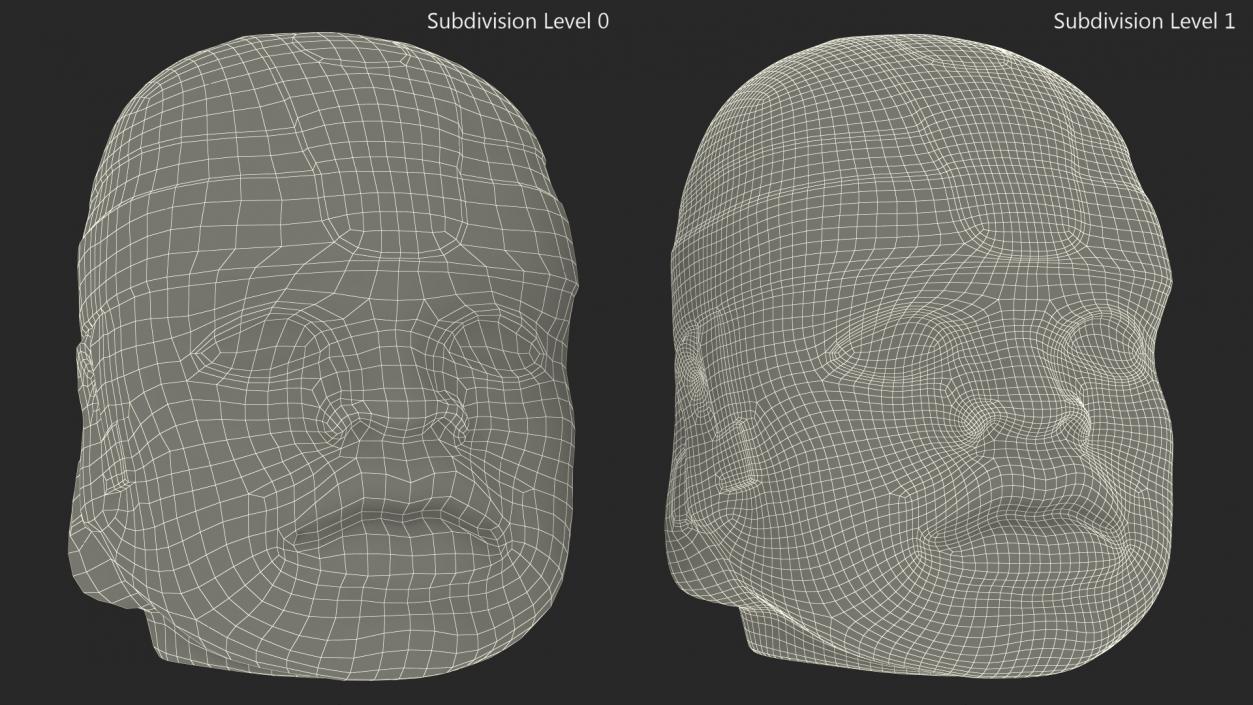 3D Olmec Colossal Head Old model