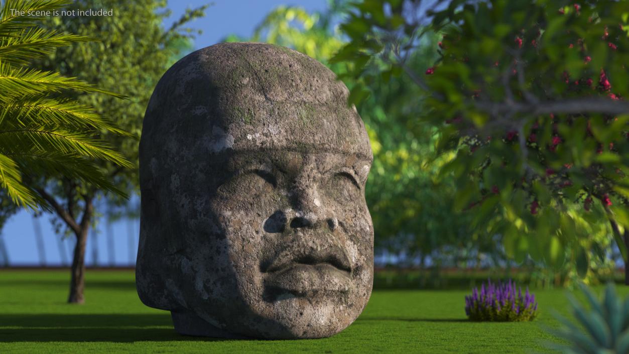 3D Olmec Colossal Head Old model