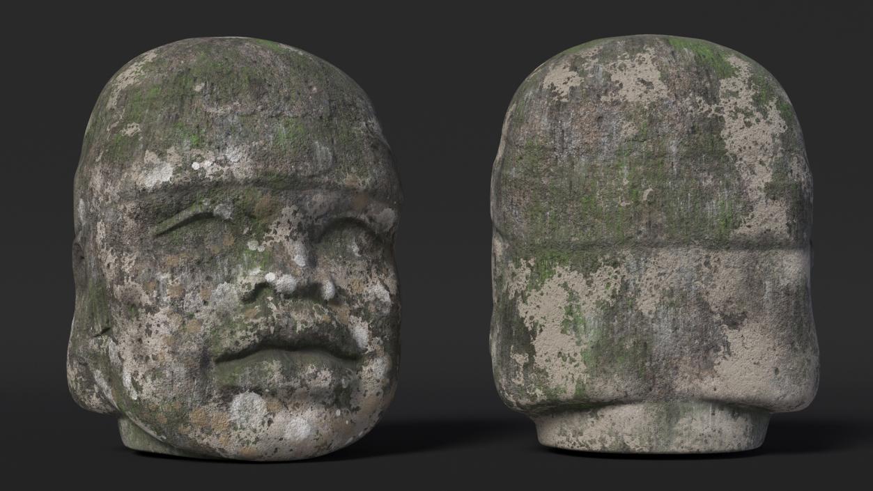 3D Olmec Colossal Head Old model