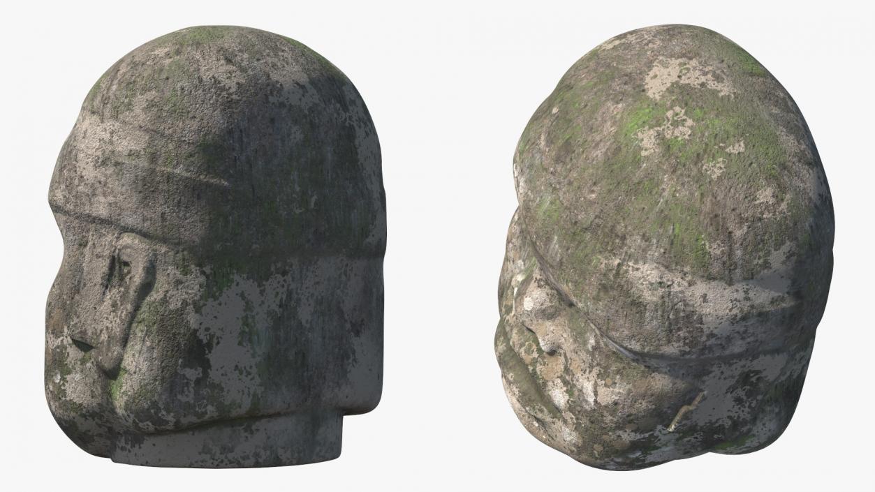 3D Olmec Colossal Head Old model