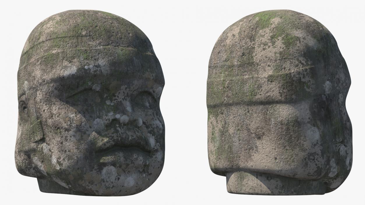 3D Olmec Colossal Head Old model