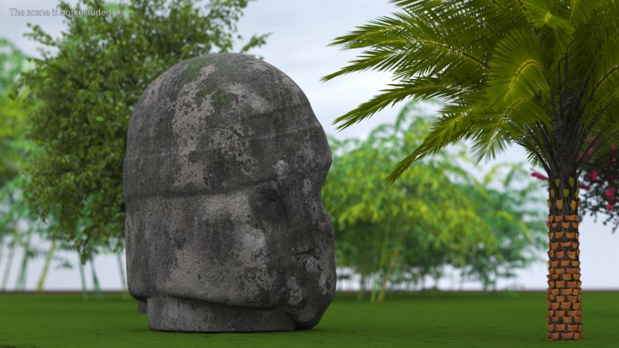 3D Olmec Colossal Head Old model