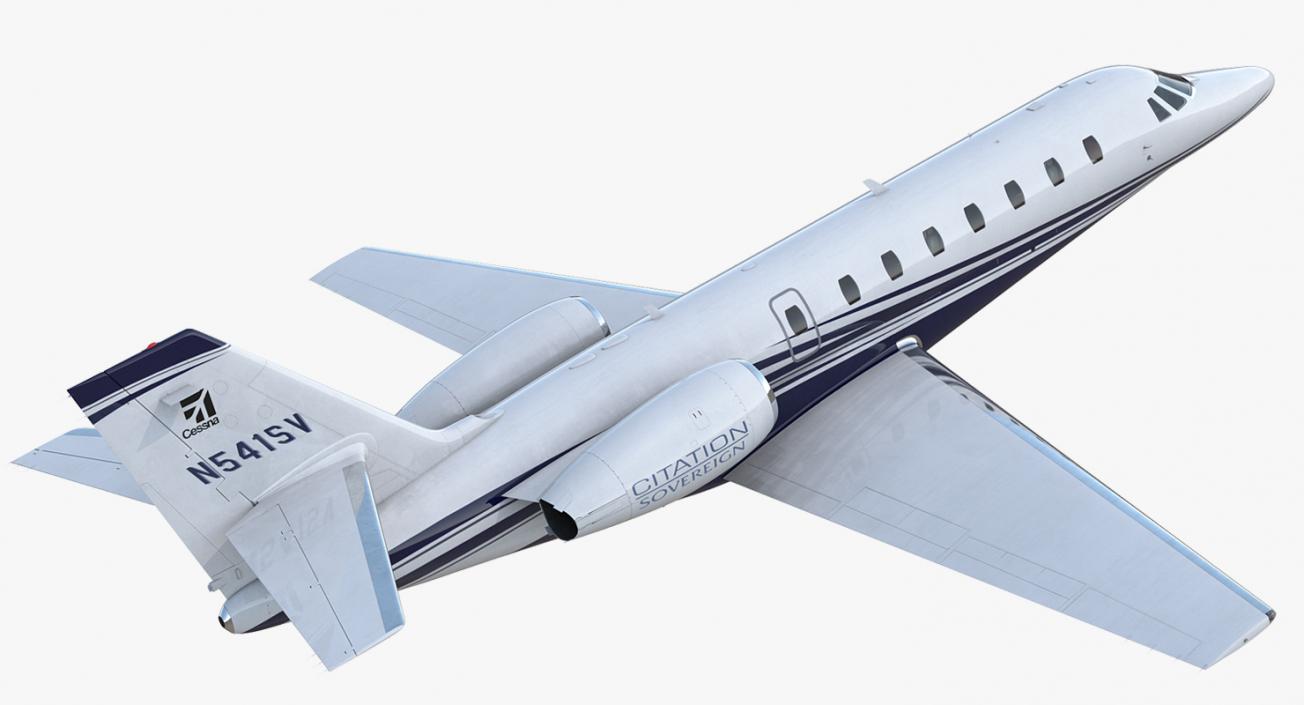 3D Cessna 680 Citation Sovereign Rigged