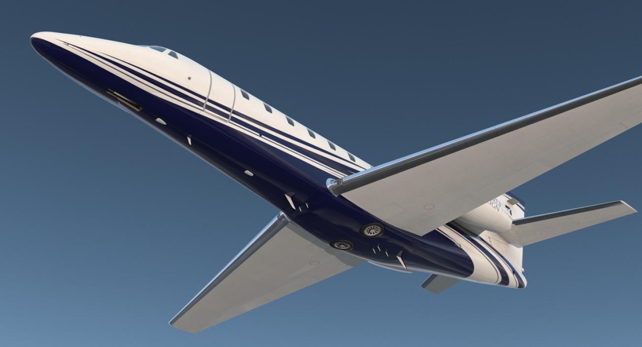 3D Cessna 680 Citation Sovereign Rigged