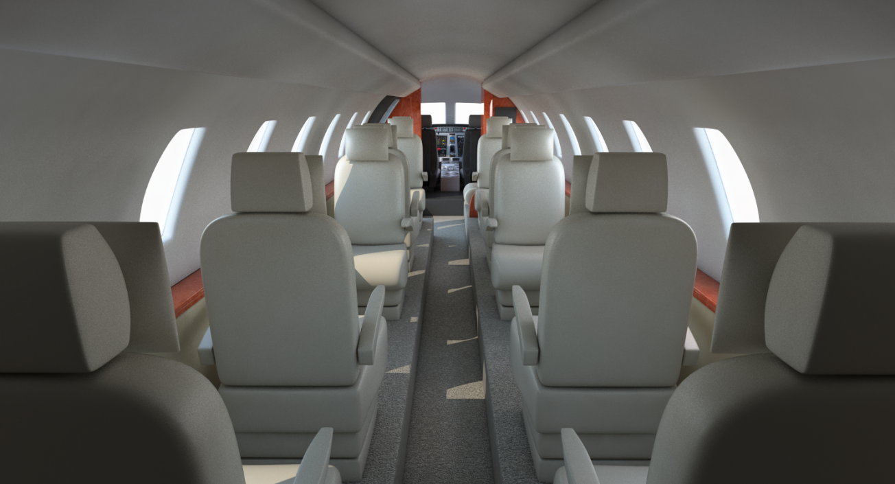 3D Cessna 680 Citation Sovereign Rigged